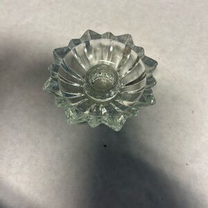 Clear Glass Candle Holder - 15 pieces #8000